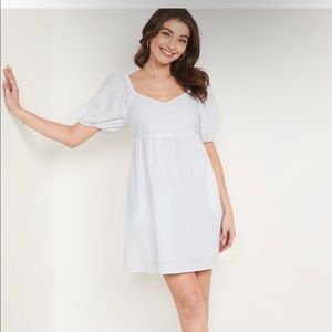 Fit and flare seersucker mini dress